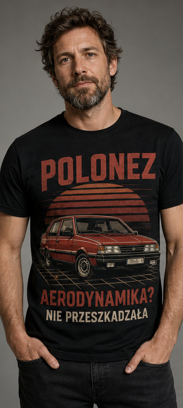 T-shirt PRL – Polonez: Aerodynamika nie przeszkadzała
