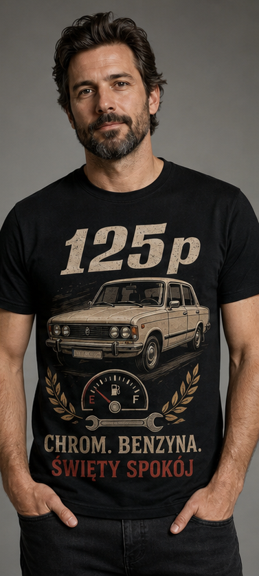 T-shirt PRL – 125p: Chrom, benzyna, święty spokój