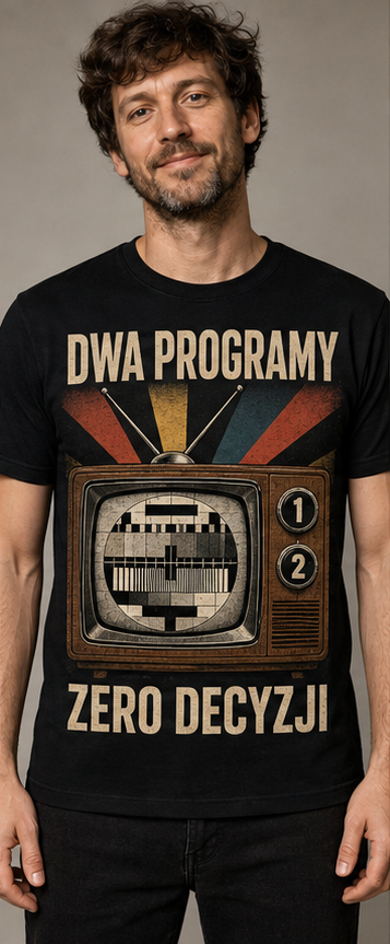 T-shirt PRL – Dwa programy: Zero decyzji