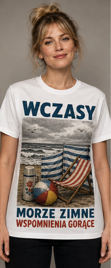 T-shirt PRL – Wczasy: Morze zimne, wspomnienia gorące