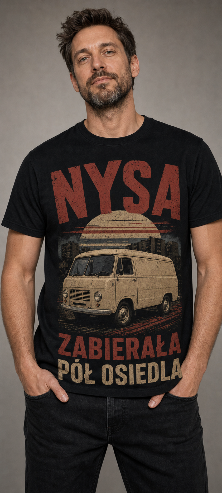 T-shirt PRL – Nysa: Zabierała pół osiedla