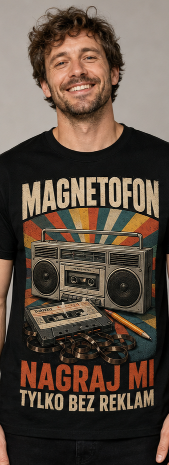 T-shirt PRL – Magnetofon: Nagraj mi, tylko bez reklam