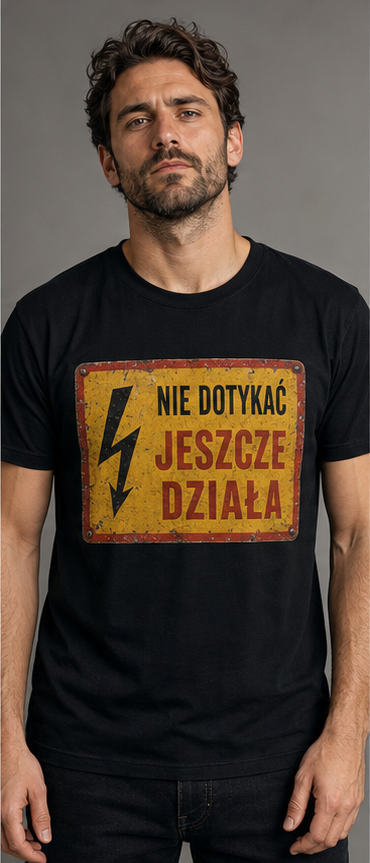 T-shirt PRL – Nie dotykać: Jeszcze działa